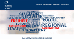 Desktop Screenshot of netzwerk-politische-bildung.de